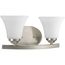 Adorn 2 Light Brushed Nickel Etched Glass Traditional Bath Vanity Light