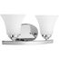 Adorn 2 Light Polished Chrome Etched Glass Traditional Bath Vanity Light