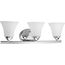 Adorn 3 Light Brushed Nickel Etched Glass Traditional Bath Vanity Light