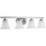 Adorn 4 Light Brushed Nickel Etched Glass Traditional Bath Vanity Light