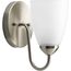 Gather 1 Light Brushed Nickel Etched Glass Traditional Bath Vanity Light