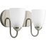 Gather 2 Light Brushed Nickel Etched Glass Traditional Bath Vanity Light