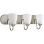 Gather 3 Light Brushed Nickel Etched Glass Traditional Bath Vanity Light