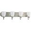 Gather 4 Light Brushed Nickel Etched Glass Traditional Bath Vanity Light