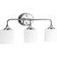Lynzie 3 Light Polished Chrome Etched Opal Glass Modern Bath Vanity Light