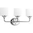 Lynzie 3 Light Polished Chrome Etched Opal Glass Modern Bath Vanity Light