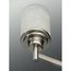Alexa 3 Light Brushed Nickel Etched Linen w/ Clear Edge Glass Modern Bath Vanity Light