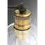 Hansford 3 Light Polished Nickel Clear Glass Coastal Bath Vanity Light