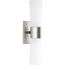 Zura 2 Light Brushed Nickel Etched Opal Glass Modern Bath Vanity Light