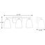 Leap 3 Light Brushed Nickel Etched Glass Modern Bath Vanity Light