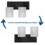Merry 2 Light Matte Black and Etched Glass Transitional Style Bath Vanity Wall Light