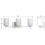 League 3 Light Brushed Nickel and Etched Glass Modern Farmhouse Bath Vanity Light