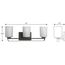 League 3 Light Brushed Nickel and Etched Glass Modern Farmhouse Bath Vanity Light