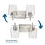 Calais 2 Light New Traditional Brushed Nickel Clear Glass Bath Vanity Light