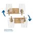 Calais 2 Light New Traditional Brushed Nickel Clear Glass Bath Vanity Light