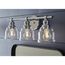Ambrose 3 Light Farmhouse Matte Black Clear Glass Bath Vanity Light