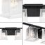 Gilmour 4 Light Modern Farmhouse Matte Black Clear Glass Bath Vanity Light