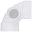 3" PVC DWV 90° Elbow (w/ 2" Side Inlet)