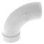 Spears PVC DWV 90 Degree Elbow - 4 Inch Hub X Spigot Long Sweep Drain Fitting