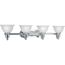 Madison 4 Light Polished Chrome Etched Glass Traditional Bath Vanity Light