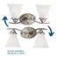 Trinity 2 Light Brushed Nickel Etched Glass Traditional Bath Vanity Light