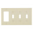4-Gang Electrical Wall Plate, Combo, 3 Toggle & 1 Decora (Light Almond)