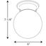 1 Light Glass Globe 6" Close-to-Ceiling