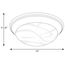 2 Light Alabaster Glass 14" Close-to-Ceiling