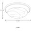 3 Light Alabaster Glass 16-5/8" Close-to-Ceiling