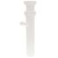 1-1/2" x 8" x 1/2" White Plastic Direct Connection Dishwasher Tailpiece