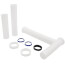 1-1/2" White Plastic Direct Connect Disposer Kit w/ 16" Adjustable Arm