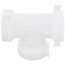 1-1/2" White Plastic 3 Way Slip Joint Tee w/ 1-1/4" Washer