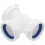 1-1/2" White Plastic 3 Way Slip Joint Tee w/ 1-1/4" Washer