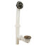 1-1/2" Trip Lever Tubular Bath Waste Kit Satin Nickel w/ 2 Hole Face Plate (PVC)