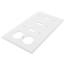 4-Gang Electrical Wall Plate, Combo, 3 Toggle Switch, 1 Duplex (White)