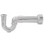 1-1/2" Chrome Plated Brass P-Trap w/ Box Escutcheon, 17 GA (With Cleanout)