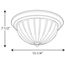 3 Light Melon 15-1/4" Close-to-Ceiling