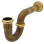 1-1/2", 17 GA, Rough Brass P-Trap, L/CO