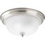 2 Light Dome Glass 13-1/4" Close-to-Ceiling