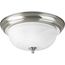 2 Light Dome Glass 13-1/4" Close-to-Ceiling
