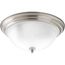 3 Light Dome Glass 15-1/4" Close-to-Ceiling