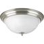 3 Light Dome Glass 15-1/4" Close-to-Ceiling