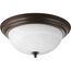 3 Light Dome Glass 15-1/4" Close-to-Ceiling