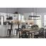 Briarwood 5 Light Textured and Cerused Black Farmhouse Style Linear Island Chandelier Light