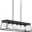 Briarwood 5 Light Textured and Cerused Black Farmhouse Style Linear Island Chandelier Light