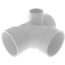 3" PVC DWV Sanitary Tee w/ 1-1/2" Left Side Inlet
