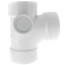 3" PVC DWV Sanitary Tee w/ 1-1/2" Left Side Inlet