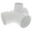 3" PVC DWV Sanitary Tee w/ 2" Left Side Inlet
