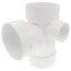 3" PVC DWV Sanitary Tee w/ 1-1/2" Right Side Inlet