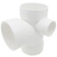 4" PVC DWV Sanitary Tee w/ 2" Right Side Inlet